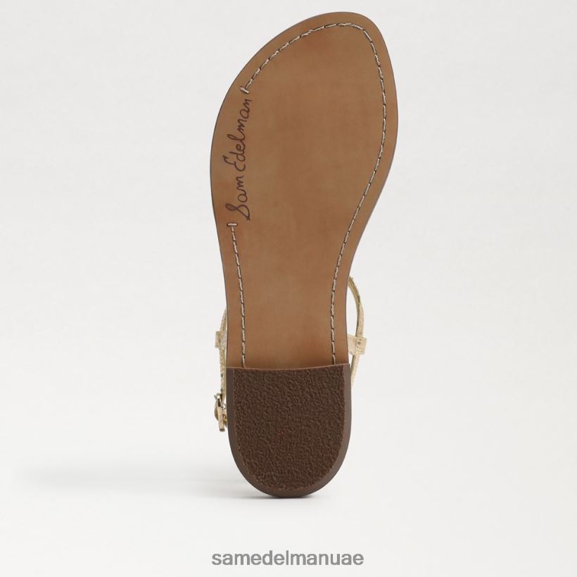 العنبر الذهب أحذية Sam Edelman نحيف صندل جيجي ثونغ 246L6T231
