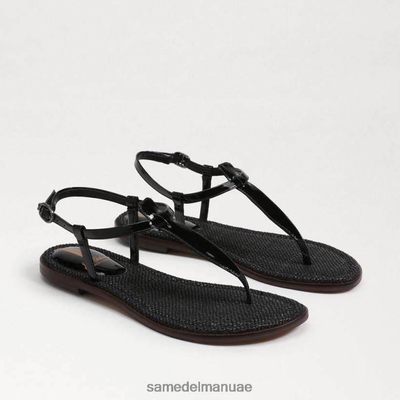 أسود أحذية Sam Edelman نحيف صندل جيجي ثونغ 246L6T234