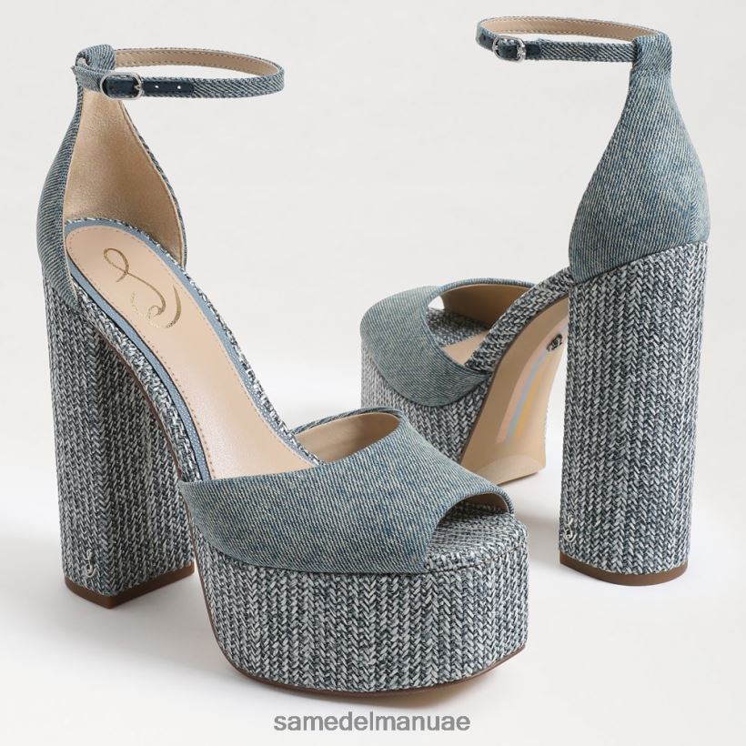 غسلها باللون الأزرق الجديد أحذية Sam Edelman نحيف كعب منصة كوري 246L6T238