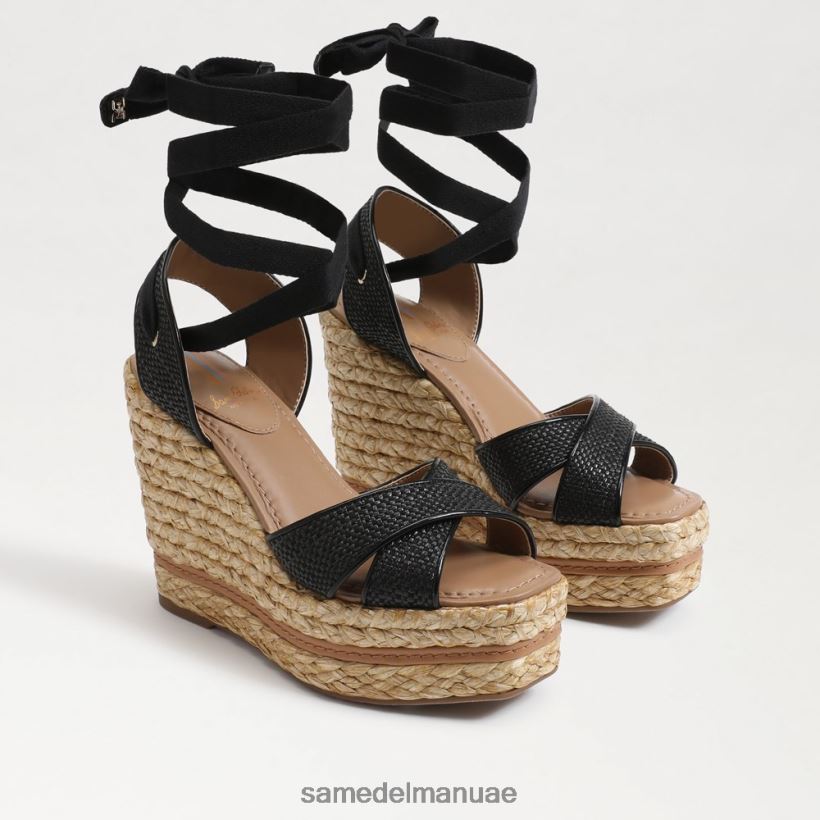 نسج أسود أحذية Sam Edelman نحيف صندل إسبادريل إسبادريل من فون 246L6T245