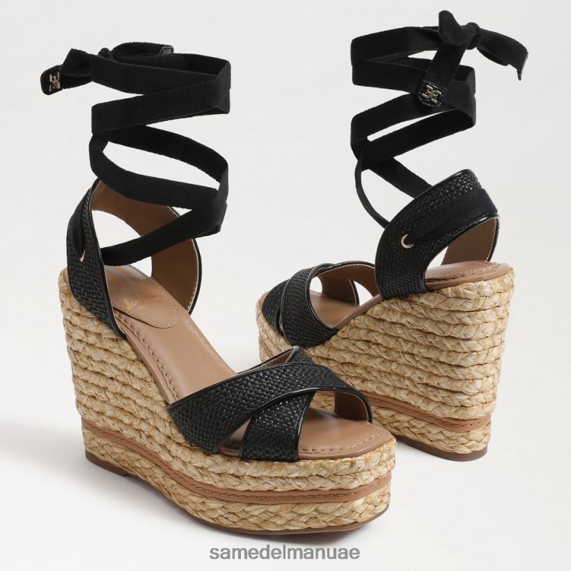 نسج أسود أحذية Sam Edelman نحيف صندل إسبادريل إسبادريل من فون 246L6T245