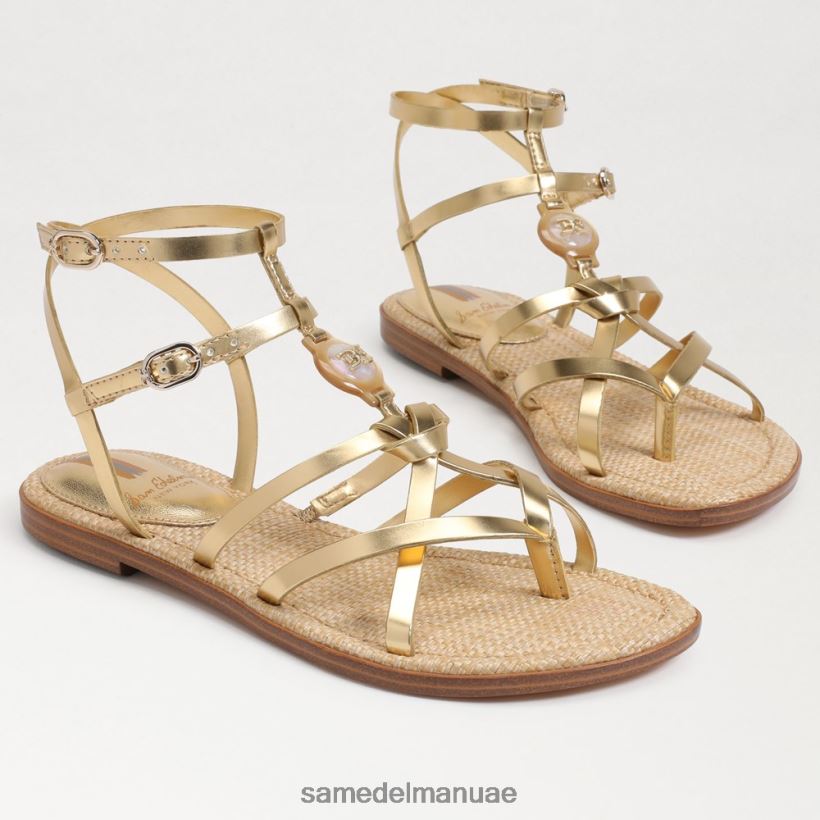 العنبر الذهب أحذية Sam Edelman نحيف جوين المصارع صندل 246L6T249