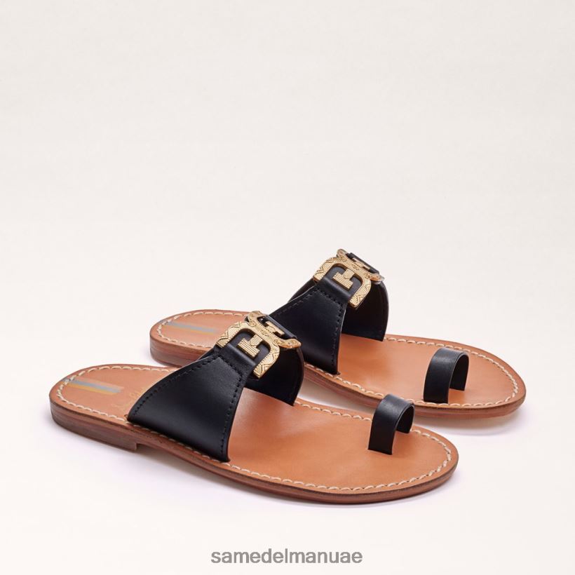 أسود أحذية Sam Edelman نحيف صندل بحلقة أصابع القدم القصوى 246L6T255