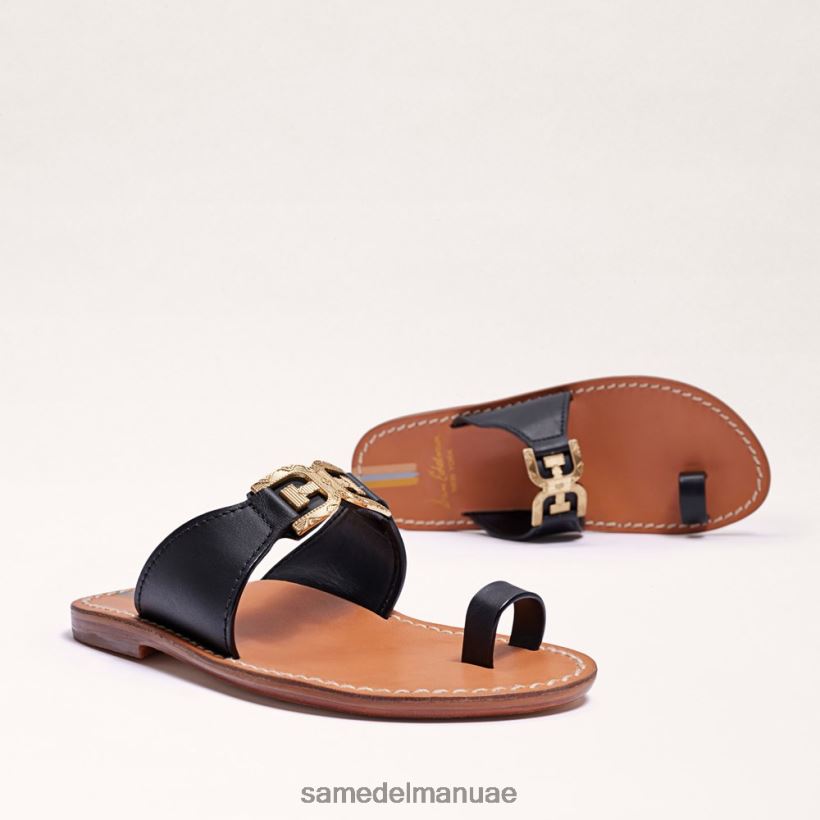 أسود أحذية Sam Edelman نحيف صندل بحلقة أصابع القدم القصوى 246L6T255
