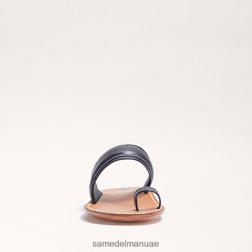 جلد أسود أحذية Sam Edelman نحيف صندل بحلقة أصابع القدم من مارجيت 246L6T258