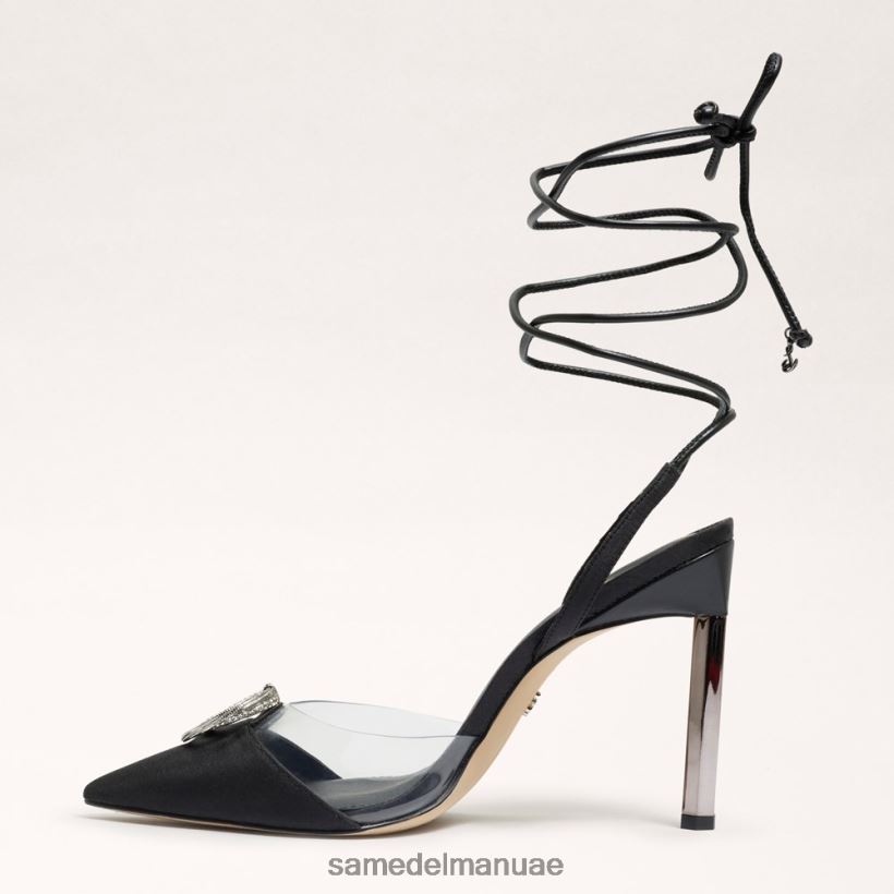 جلد الغزال الأسود أحذية Sam Edelman نحيف أدريان سترابي خنجر 246L6T269