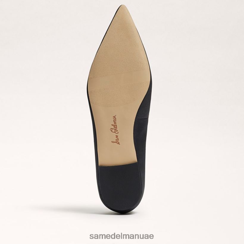 قماش أسود أحذية Sam Edelman نحيف واندا تور مسطحة عند أصابع القدم 246L6T271