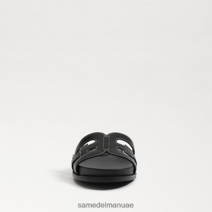 جلد أسود أحذية Sam Edelman نحيف صندل منزلق من نيتي 246L6T274