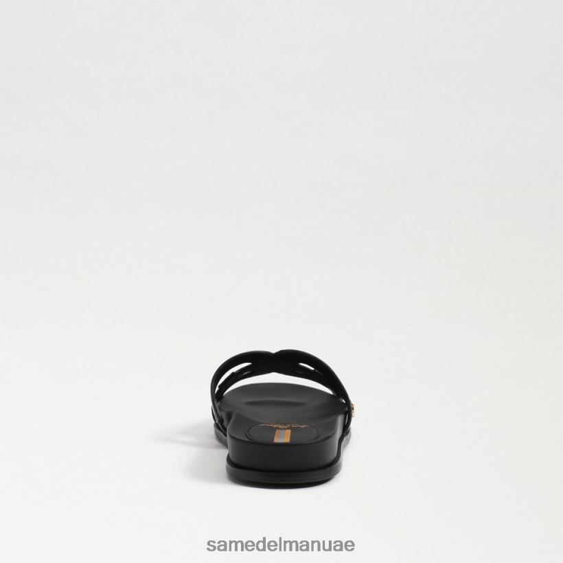 جلد أسود أحذية Sam Edelman نحيف صندل منزلق من نيتي 246L6T274
