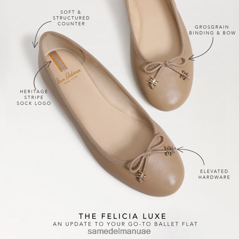 بيج فاتح أحذية Sam Edelman نحيف شقة باليه فاخرة من فيليسيا 246L6T283