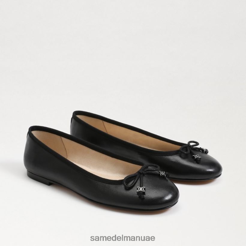 جلد أسود أحذية Sam Edelman نحيف شقة باليه فاخرة من فيليسيا 246L6T284