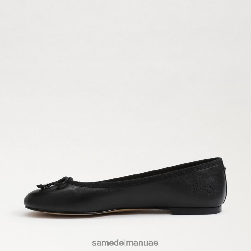 جلد أسود أحذية Sam Edelman نحيف شقة باليه فاخرة من فيليسيا 246L6T284