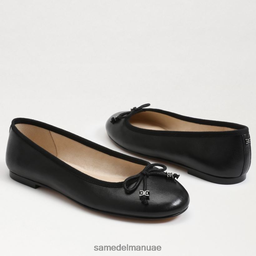 جلد أسود أحذية Sam Edelman نحيف شقة باليه فاخرة من فيليسيا 246L6T284