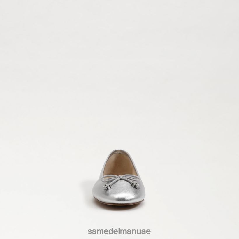الفضة الناعمة أحذية Sam Edelman نحيف شقة باليه فاخرة من فيليسيا 246L6T290