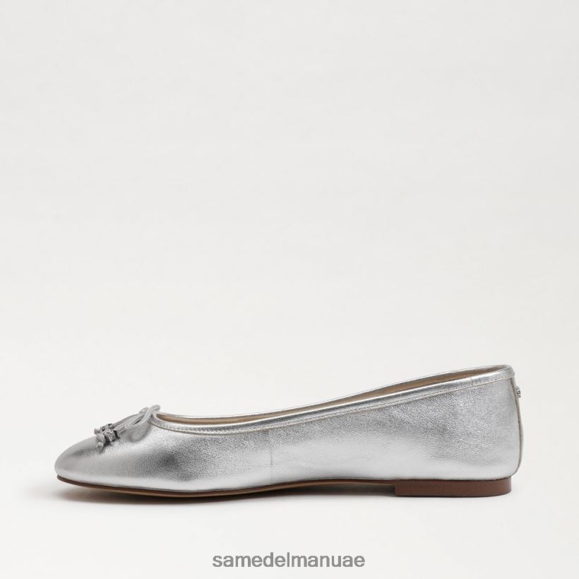 الفضة الناعمة أحذية Sam Edelman نحيف شقة باليه فاخرة من فيليسيا 246L6T290