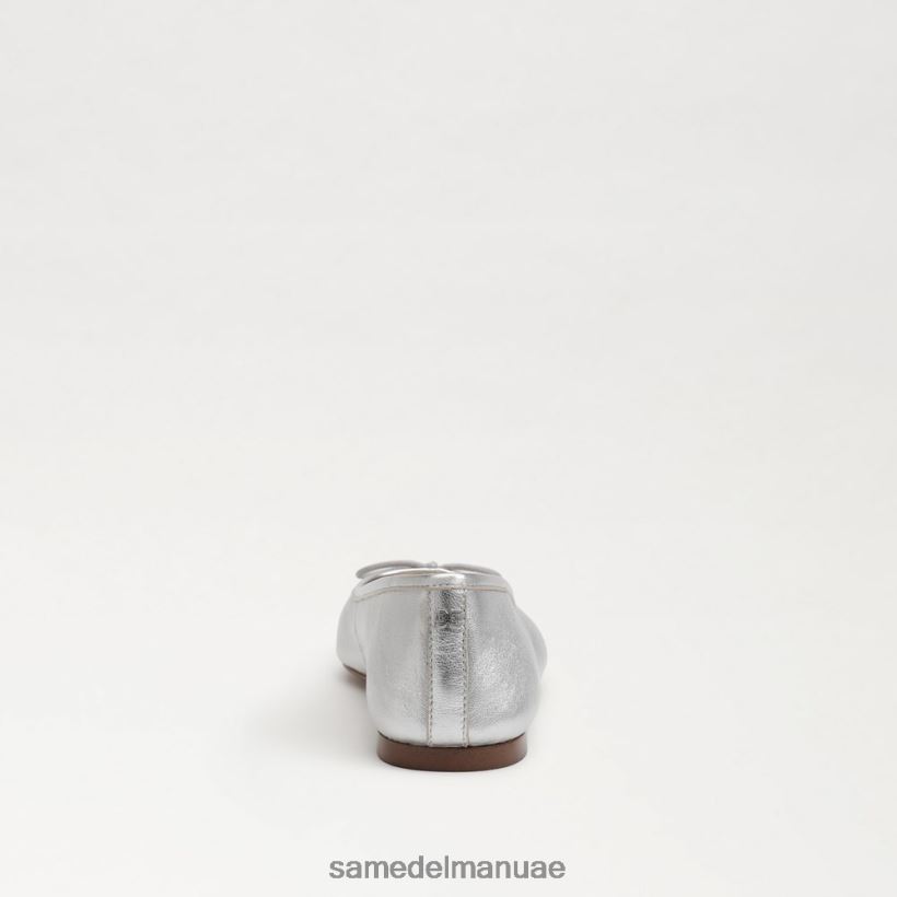 الفضة الناعمة أحذية Sam Edelman نحيف شقة باليه فاخرة من فيليسيا 246L6T290