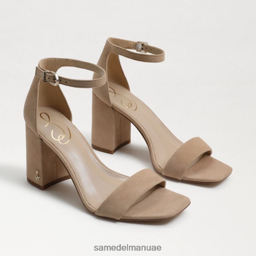 دقيق الشوفان من جلد الغزال أحذية Sam Edelman نحيف صندل دانييلا بكعب عريض 246L6T303