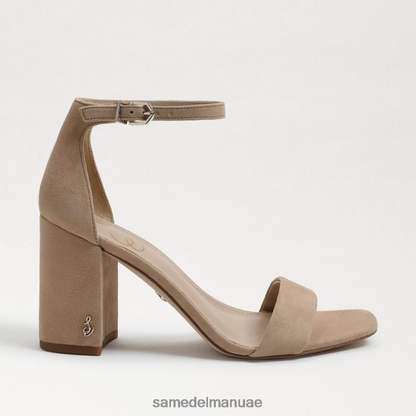 دقيق الشوفان من جلد الغزال أحذية Sam Edelman نحيف صندل دانييلا بكعب عريض 246L6T303