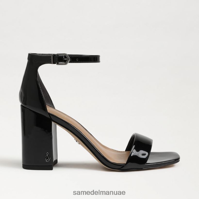 أسود أحذية Sam Edelman نحيف صندل دانييلا بكعب عريض 246L6T305