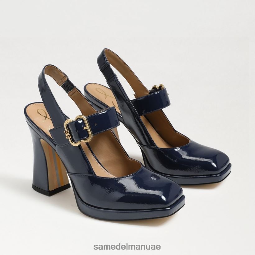 البحرية الملكية أحذية Sam Edelman نحيف جيلدي كعب ماري جين 246L6T313