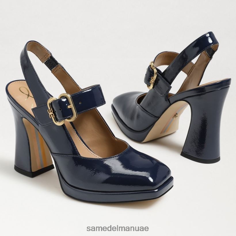 البحرية الملكية أحذية Sam Edelman نحيف جيلدي كعب ماري جين 246L6T313