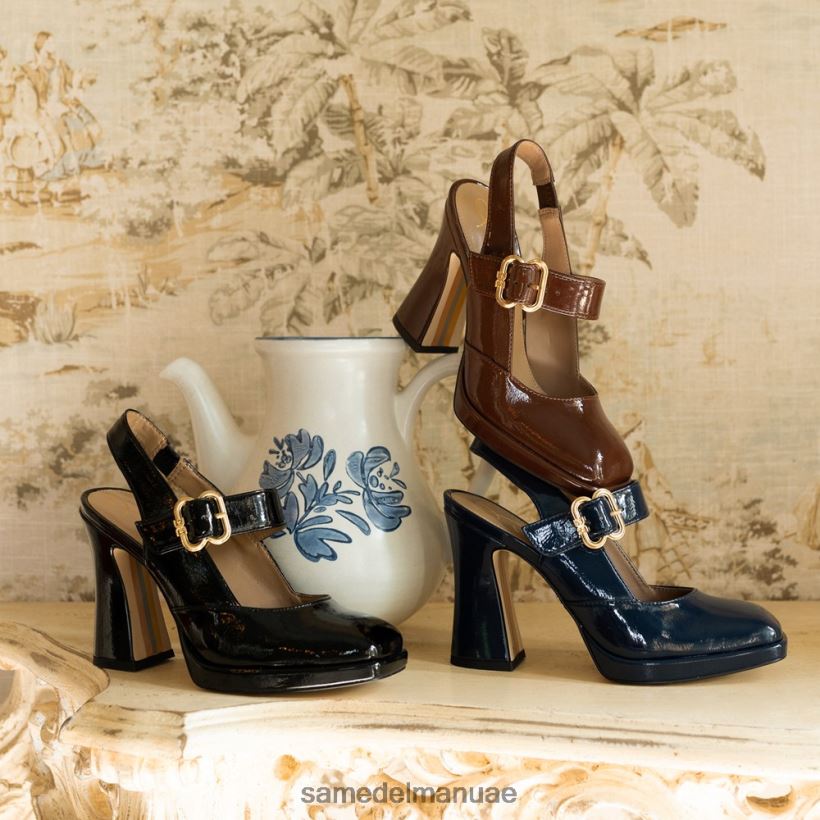 براءة اختراع الكاكاو الدافئ أحذية Sam Edelman نحيف جيلدي كعب ماري جين 246L6T314
