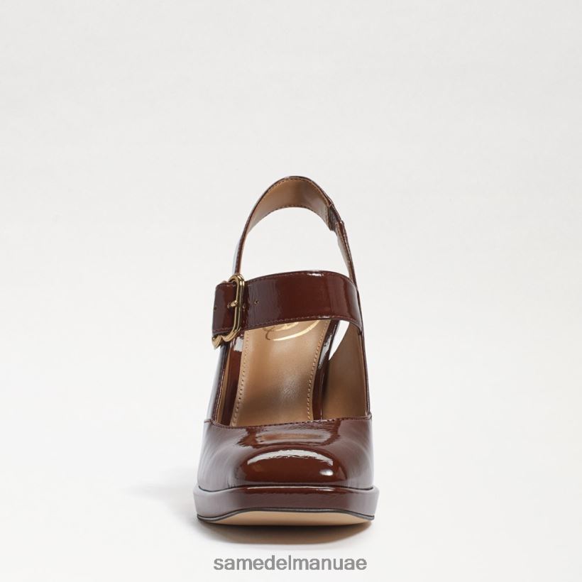 براءة اختراع الكاكاو الدافئ أحذية Sam Edelman نحيف جيلدي كعب ماري جين 246L6T314