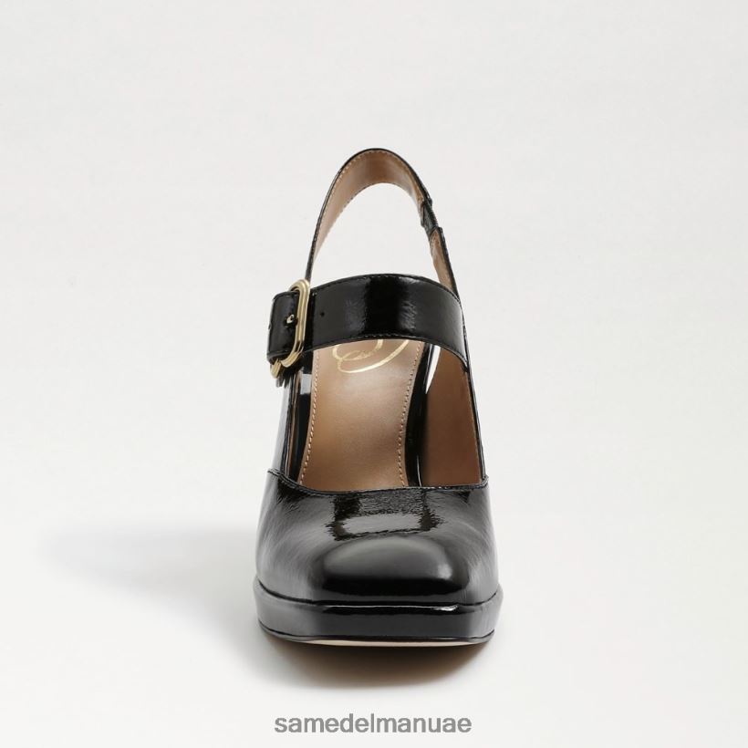 أسود براءة اختراع أحذية Sam Edelman نحيف جيلدي كعب ماري جين 246L6T316