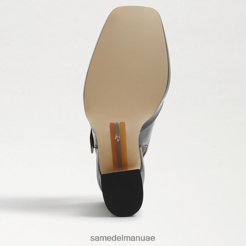 أسود براءة اختراع أحذية Sam Edelman نحيف جيلدي كعب ماري جين 246L6T316