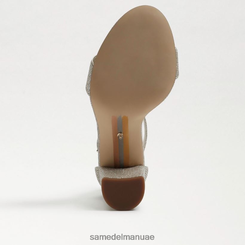 شبكة ذهبية خفيفة أحذية Sam Edelman نحيف صندل بكعب عريض من يارو 246L6T319