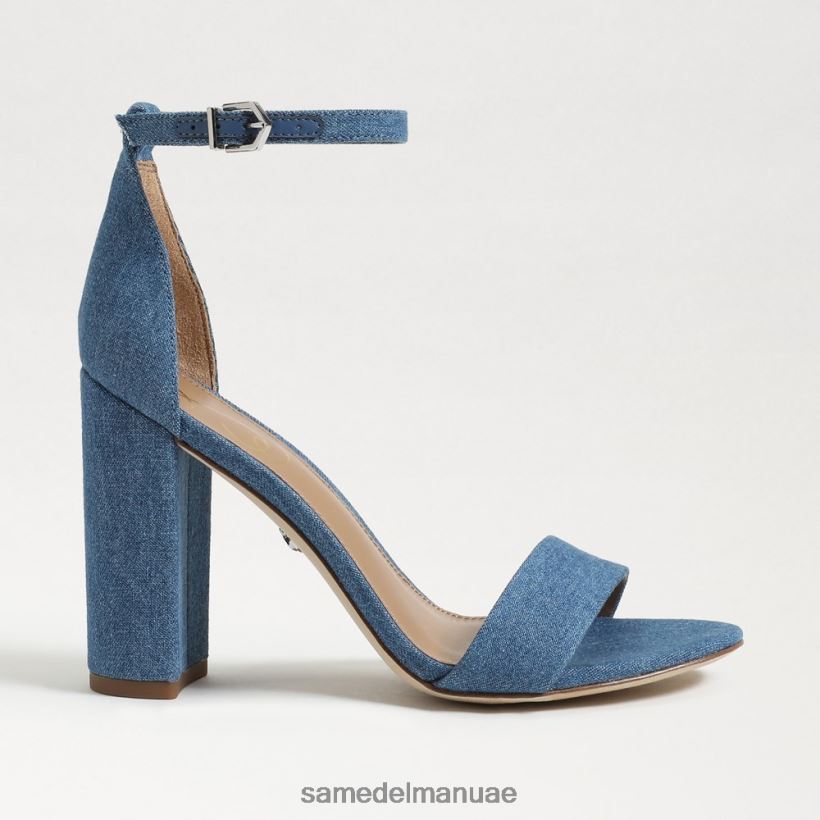 النيلي المغسول أحذية Sam Edelman نحيف صندل بكعب عريض من يارو 246L6T320