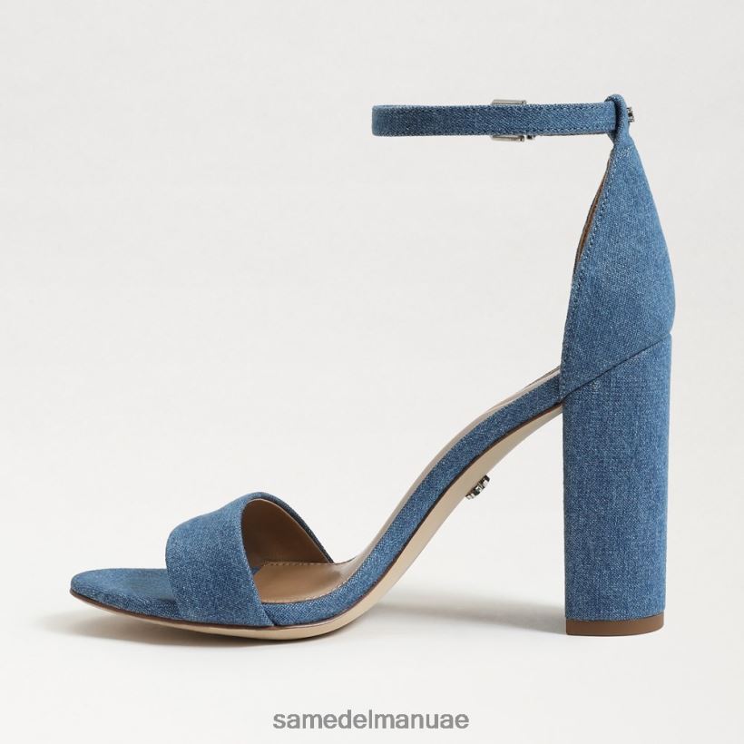 النيلي المغسول أحذية Sam Edelman نحيف صندل بكعب عريض من يارو 246L6T320