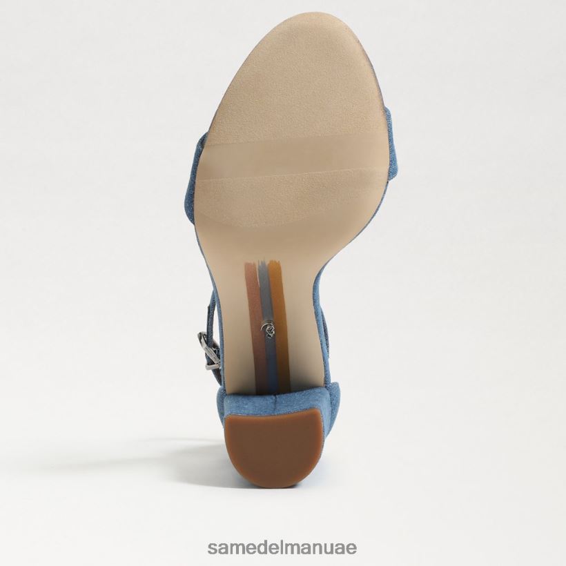 النيلي المغسول أحذية Sam Edelman نحيف صندل بكعب عريض من يارو 246L6T320