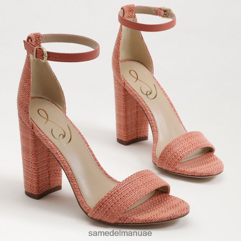 الجص الوردي أحذية Sam Edelman نحيف صندل بكعب عريض من يارو 246L6T323