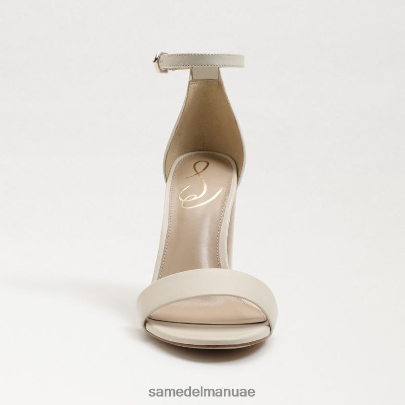 جلد عاجي حديث أحذية Sam Edelman نحيف صندل بكعب عريض من يارو 246L6T329