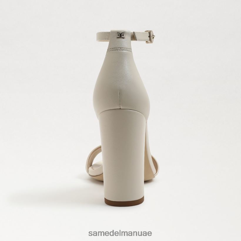 جلد عاجي حديث أحذية Sam Edelman نحيف صندل بكعب عريض من يارو 246L6T329
