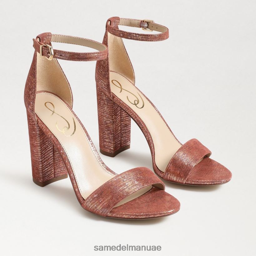 الصدأ الوردي أحذية Sam Edelman نحيف صندل بكعب عريض من يارو 246L6T331