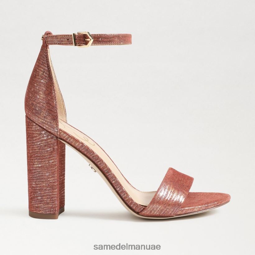 الصدأ الوردي أحذية Sam Edelman نحيف صندل بكعب عريض من يارو 246L6T331
