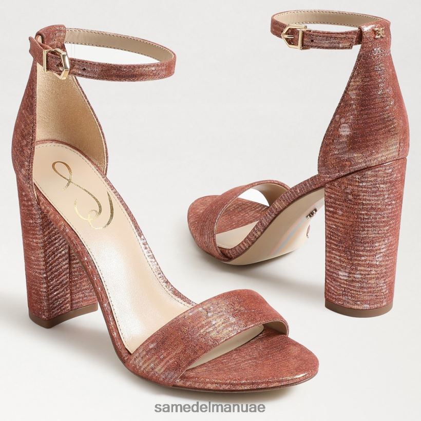 الصدأ الوردي أحذية Sam Edelman نحيف صندل بكعب عريض من يارو 246L6T331