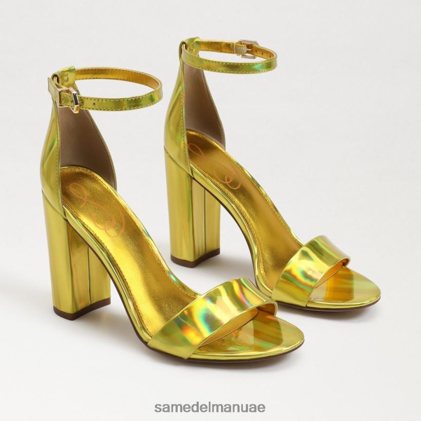 الميموزا الذهب أحذية Sam Edelman نحيف صندل بكعب عريض من يارو 246L6T333