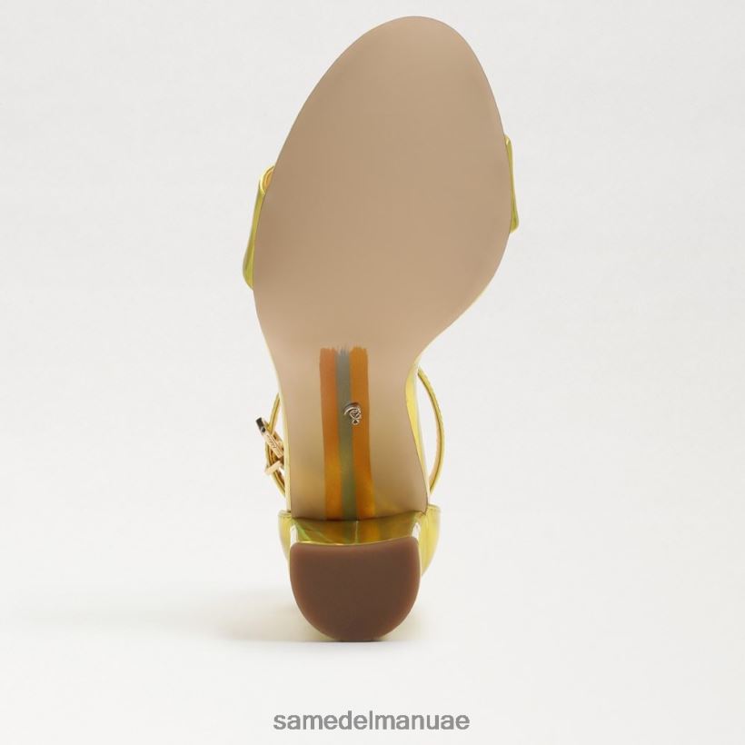 الميموزا الذهب أحذية Sam Edelman نحيف صندل بكعب عريض من يارو 246L6T333
