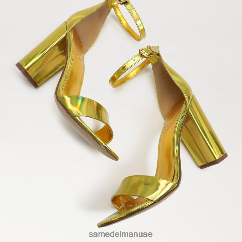 الميموزا الذهب أحذية Sam Edelman نحيف صندل بكعب عريض من يارو 246L6T333
