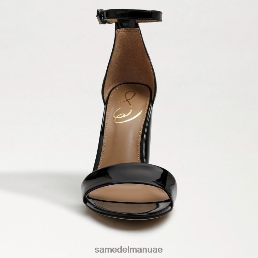 أسود براءة اختراع أحذية Sam Edelman نحيف صندل بكعب عريض من يارو 246L6T336