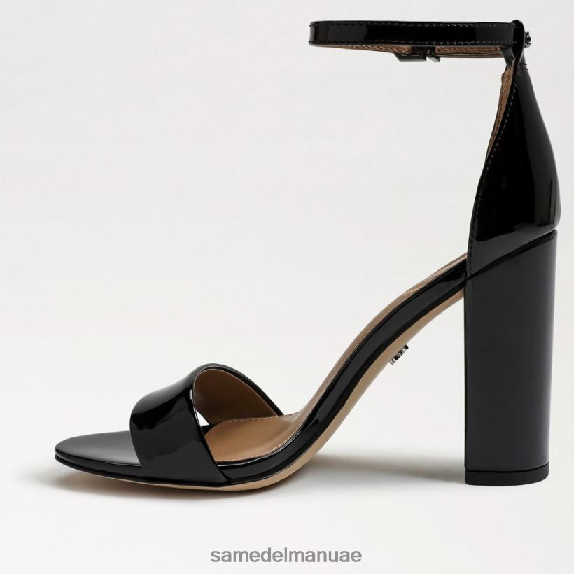 أسود براءة اختراع أحذية Sam Edelman نحيف صندل بكعب عريض من يارو 246L6T336