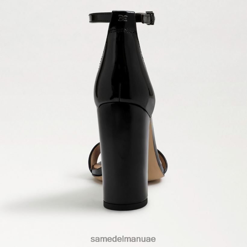 أسود براءة اختراع أحذية Sam Edelman نحيف صندل بكعب عريض من يارو 246L6T336