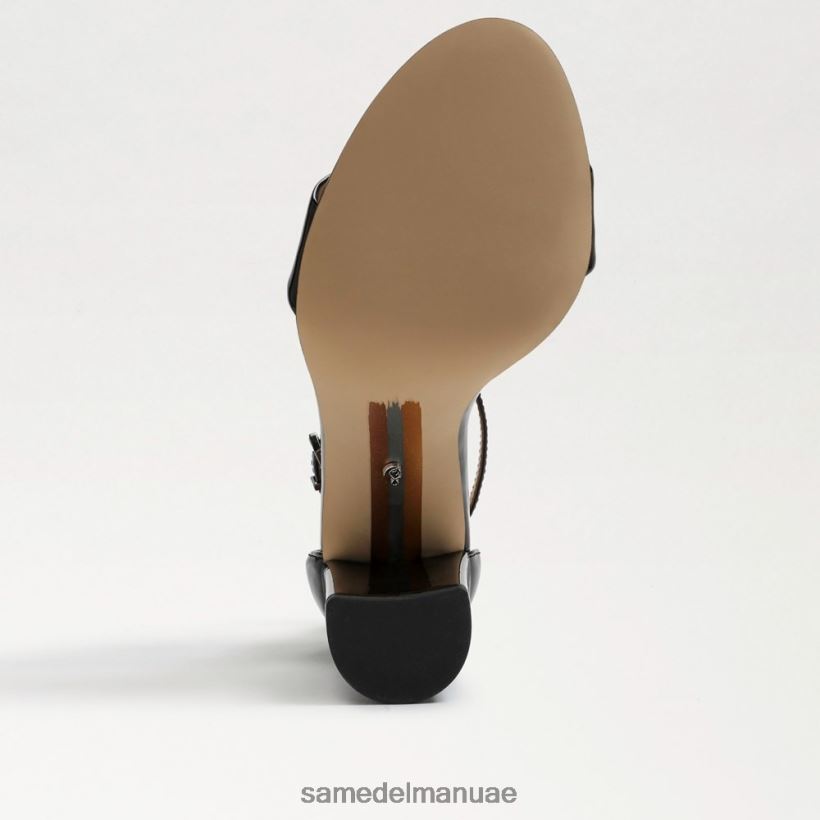 أسود براءة اختراع أحذية Sam Edelman نحيف صندل بكعب عريض من يارو 246L6T336