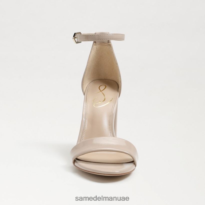 براءة اختراع شاي لاتيه أحذية Sam Edelman نحيف صندل بكعب عريض من يارو 246L6T337