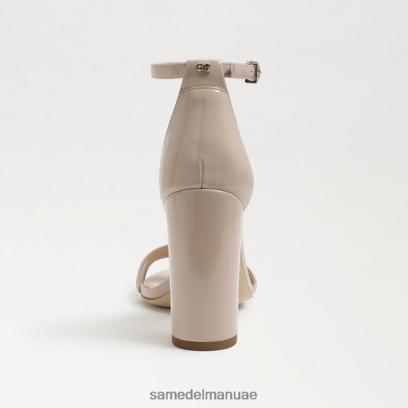 براءة اختراع شاي لاتيه أحذية Sam Edelman نحيف صندل بكعب عريض من يارو 246L6T337