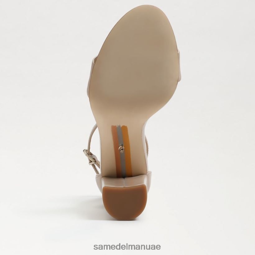 براءة اختراع شاي لاتيه أحذية Sam Edelman نحيف صندل بكعب عريض من يارو 246L6T337