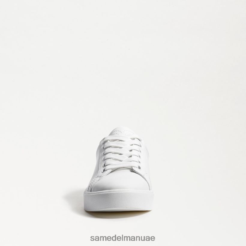 جلد أبيض أحذية Sam Edelman نحيف حذاء رياضي برباط من الإيثيل 246L6T342